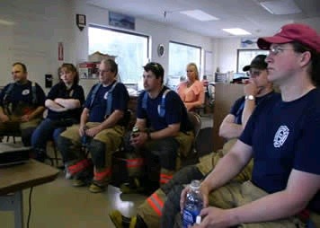 Briefing for Flashover Trailer Drill